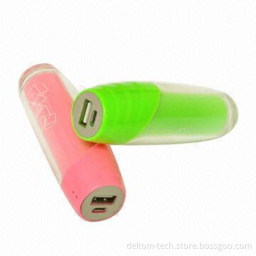 Power Banks with 2,200mAh Capacity, Built-in 18650 Battery, 5V, 1A Input